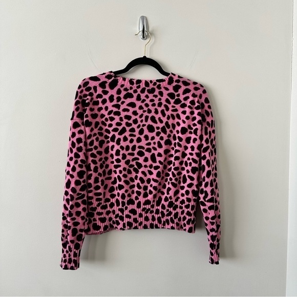 525 America - Hot Pink & Black Animal Print Cotton Sweater (Size:Small) - Picture 3 of 7